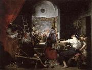 Diego Velazquez The Spinners or The Fable of Arachne oil painting artist